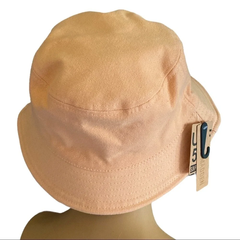 Steve Madden Canvas Bucket Hat Women’s OS Peach NWT
